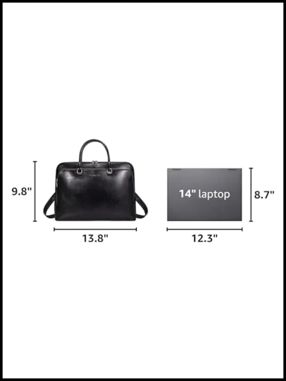 Genuine Leather Laptop Messenger Bag 15.6